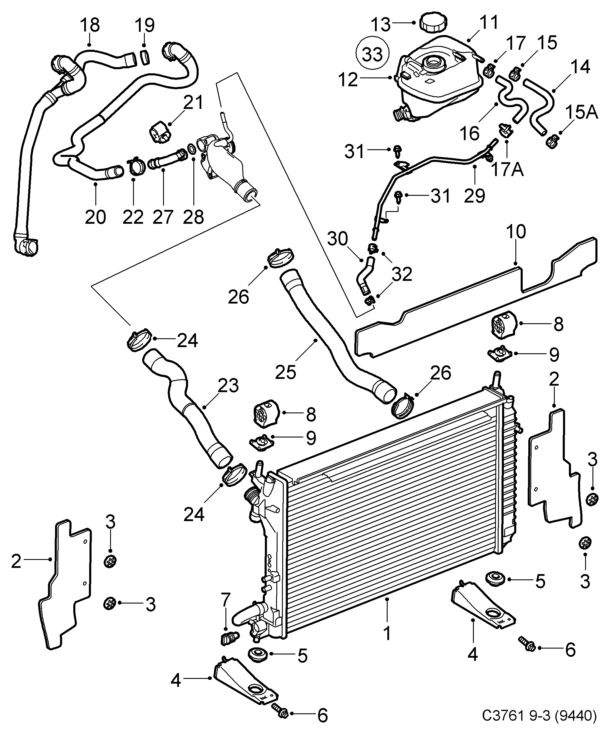 Vauxhall 12805057 - Радіатор, охолодження двигуна autozip.com.ua