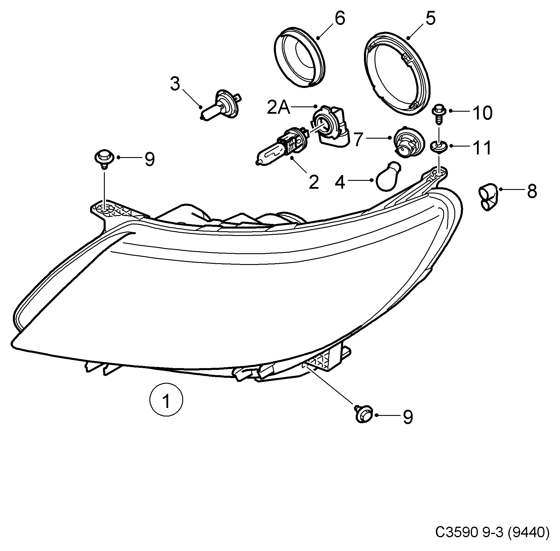 SAAB 92095788 - Лампа розжарювання, основна фара autozip.com.ua