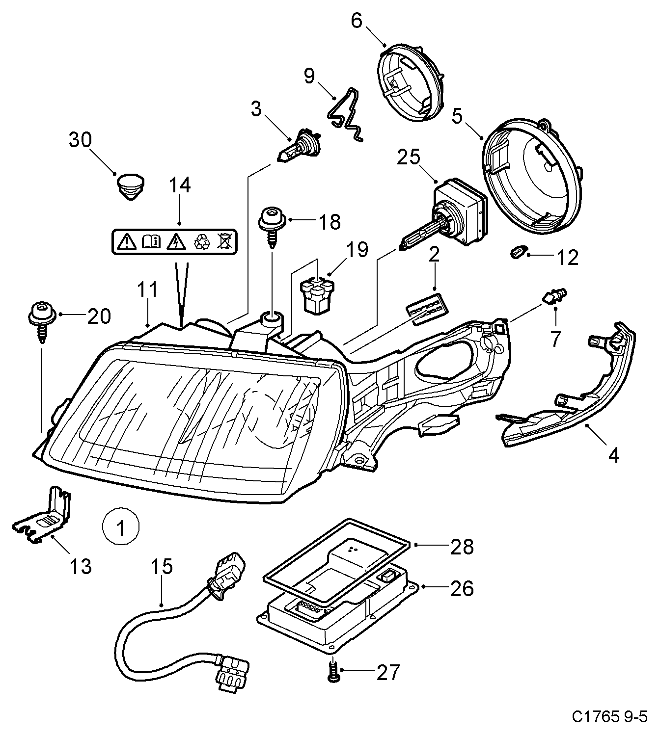 SAAB 4685202 - Лампа розжарювання, основна фара autozip.com.ua