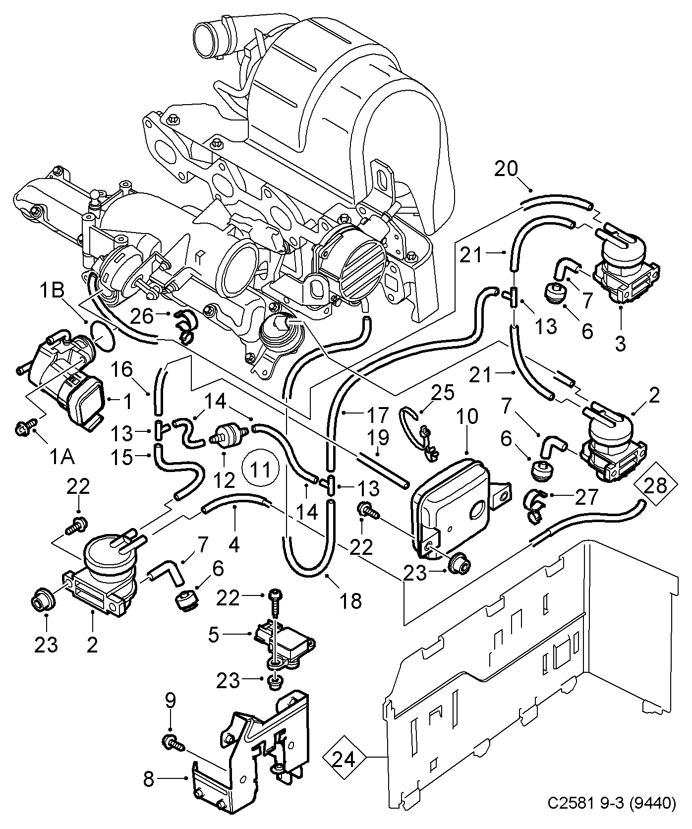 Vauxhall 93176989 - Клапан повернення ОГ autozip.com.ua