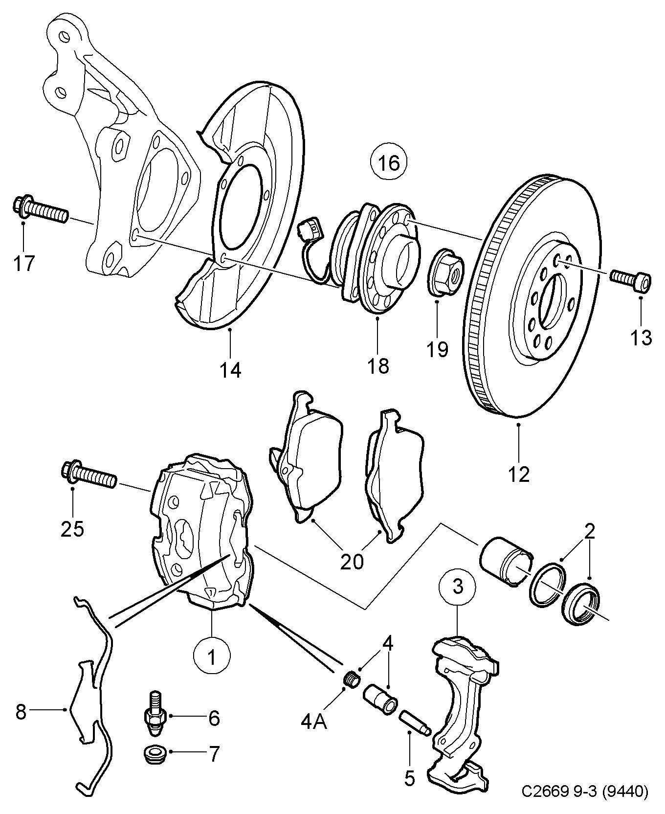 General Motors 93176375 - Гальмівний супорт autozip.com.ua