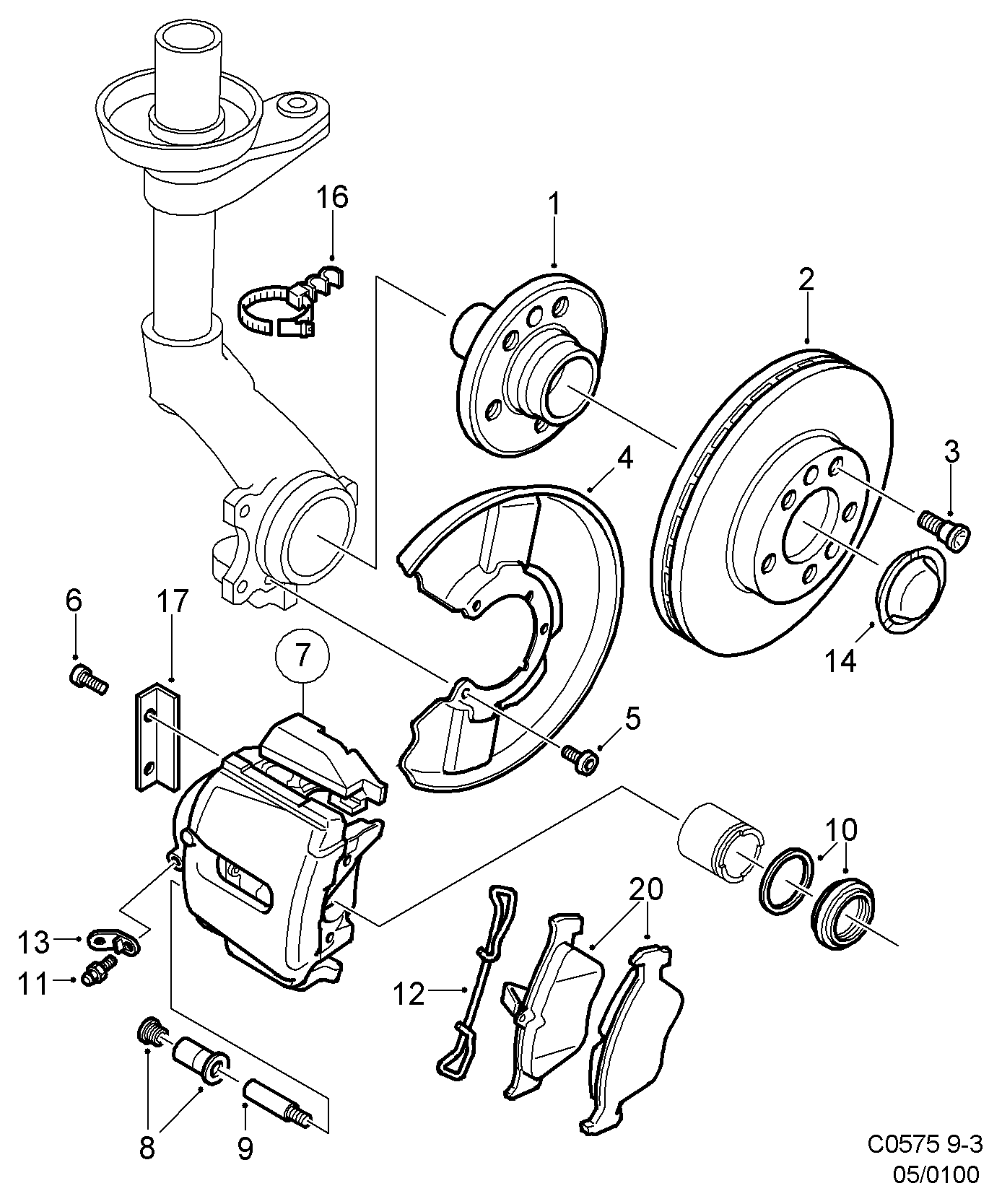 Chevrolet 5055421 - Гальмівний супорт autozip.com.ua