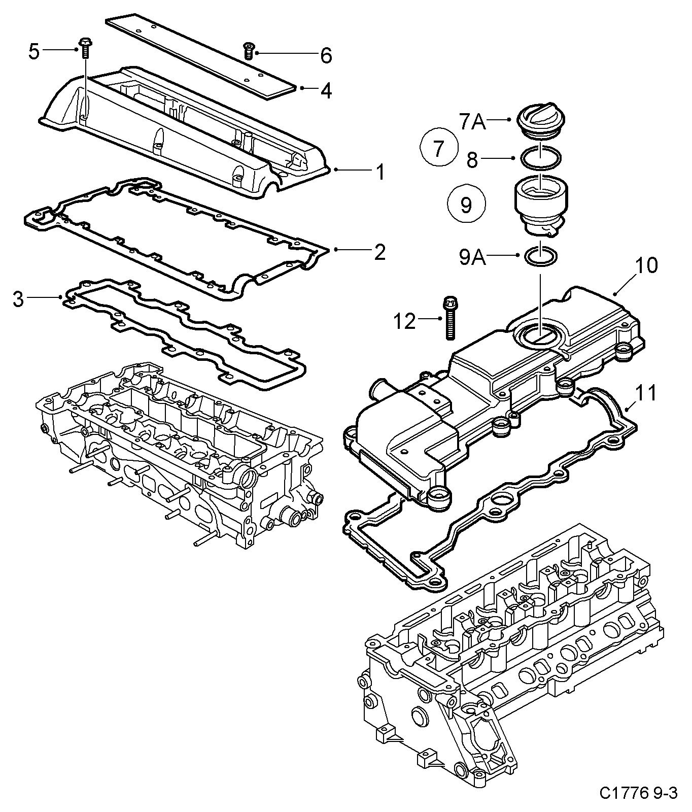 SAAB 95 44 446 - Прокладка, кришка головки циліндра autozip.com.ua