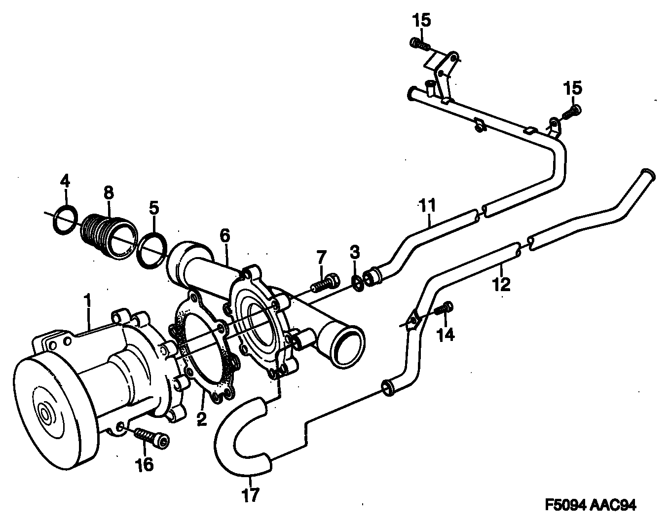 SAAB 88 22 652 - Водяний насос autozip.com.ua