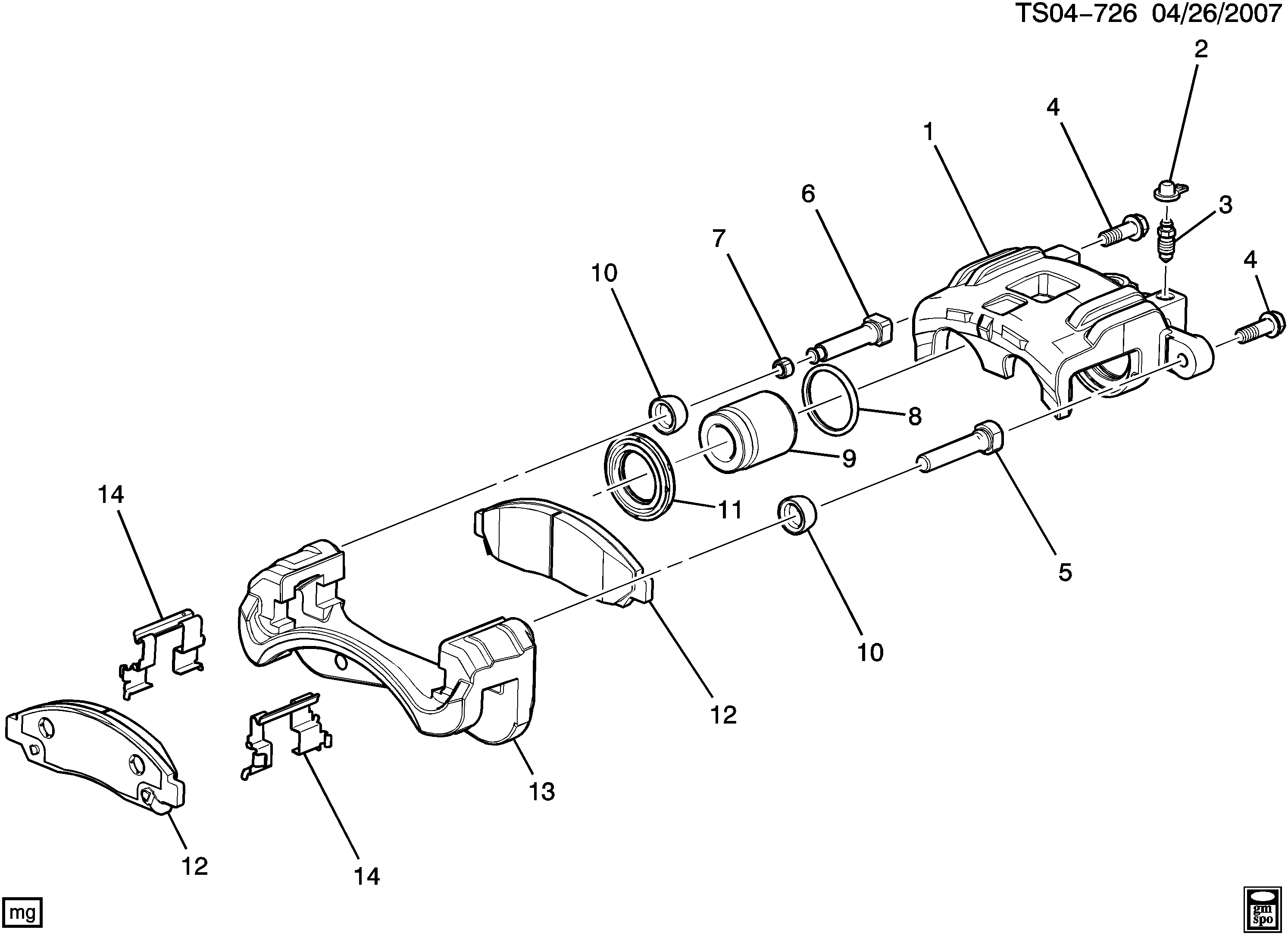 GMC 19178358 - Гальмівні колодки, дискові гальма autozip.com.ua