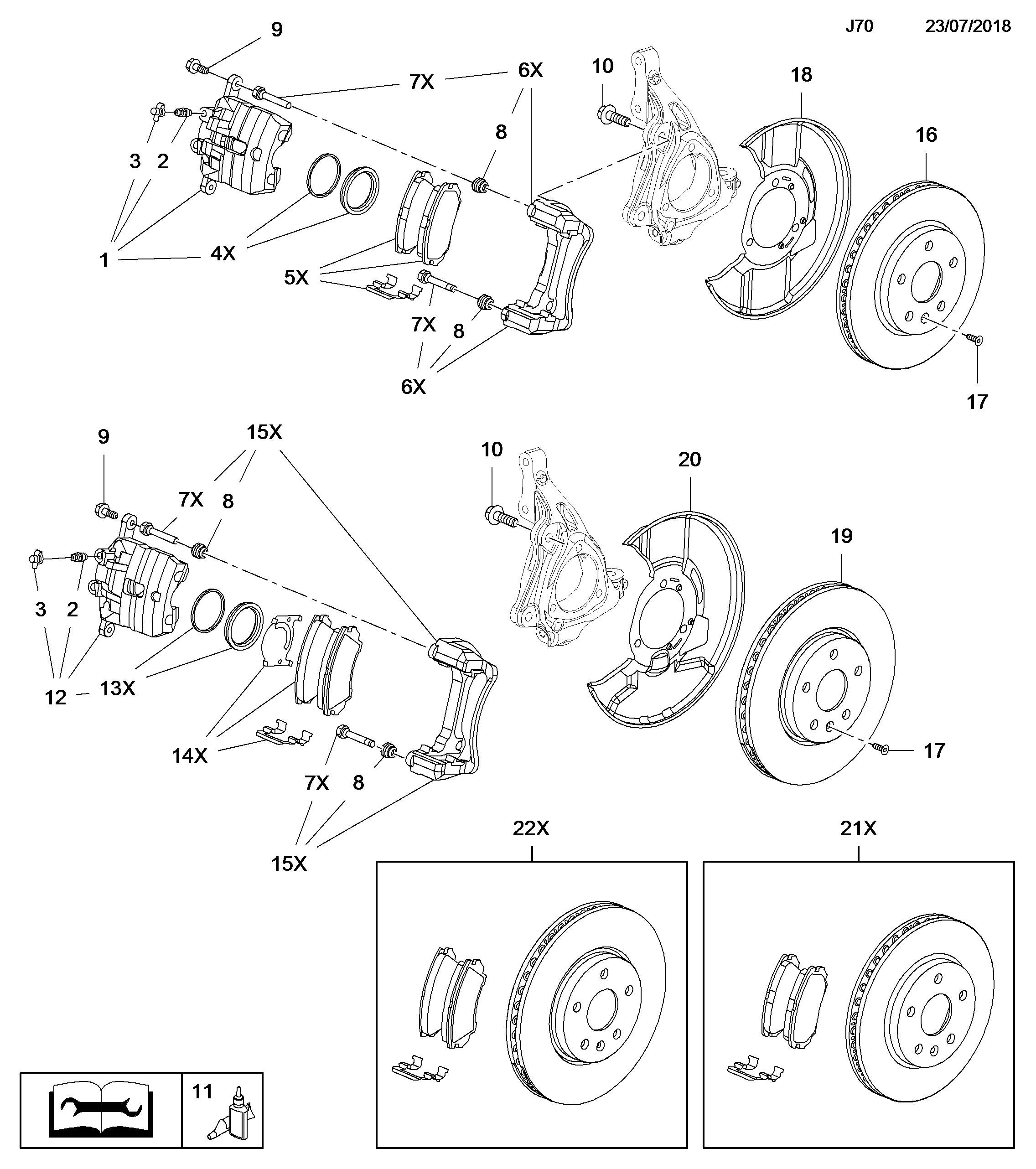 Vauxhall 1605236 - Гальмівні колодки, дискові гальма autozip.com.ua