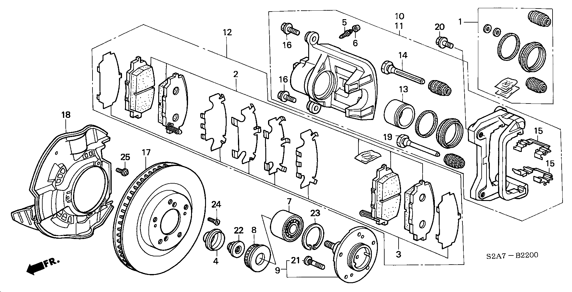 Hino 06450-S2A-E50 - PAD SET, FR.(WITHOUT SHIM) autozip.com.ua