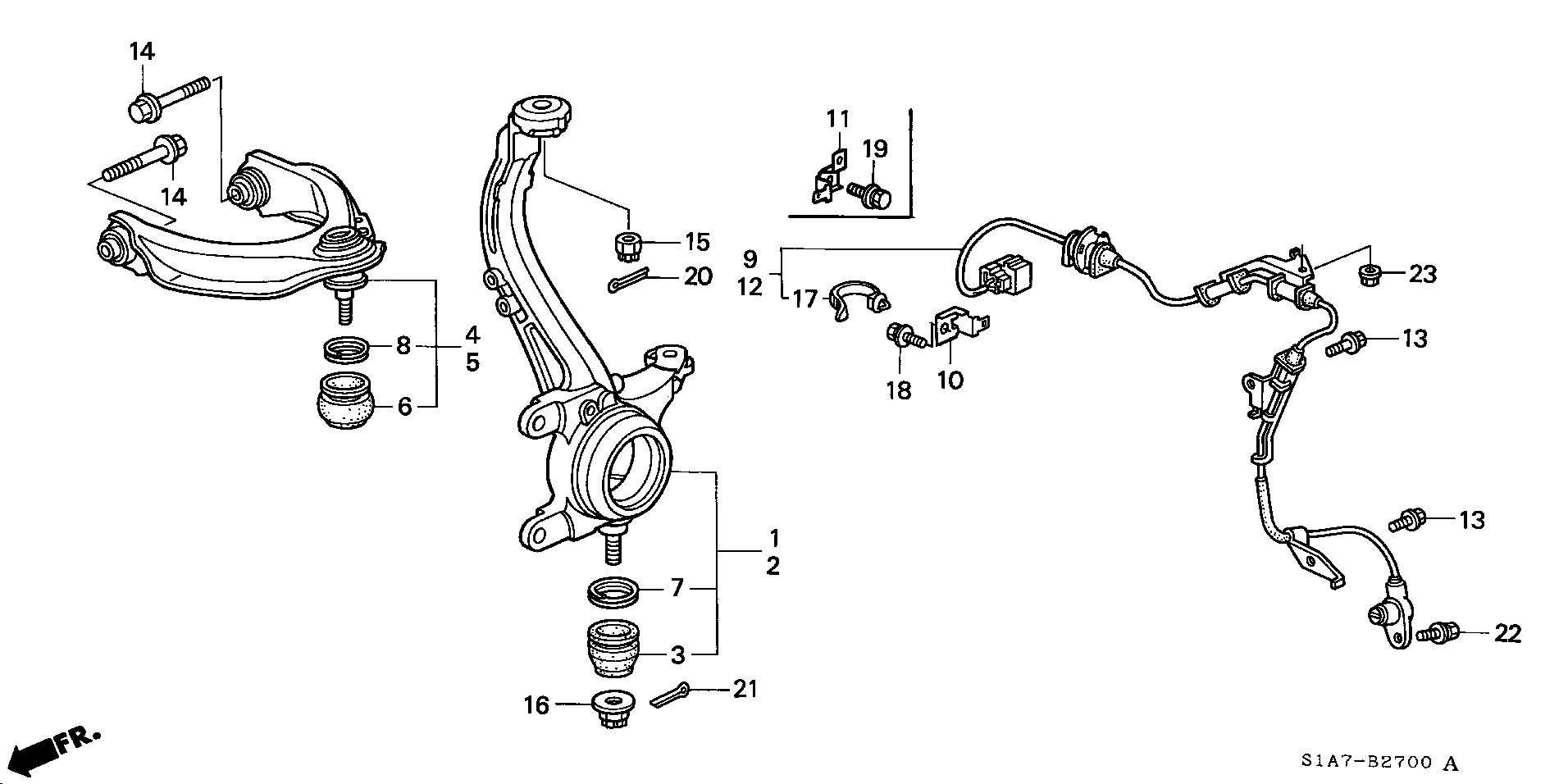 Honda 51210S1AE00 - Шарова опора, несучий / направляючий шарнір autozip.com.ua