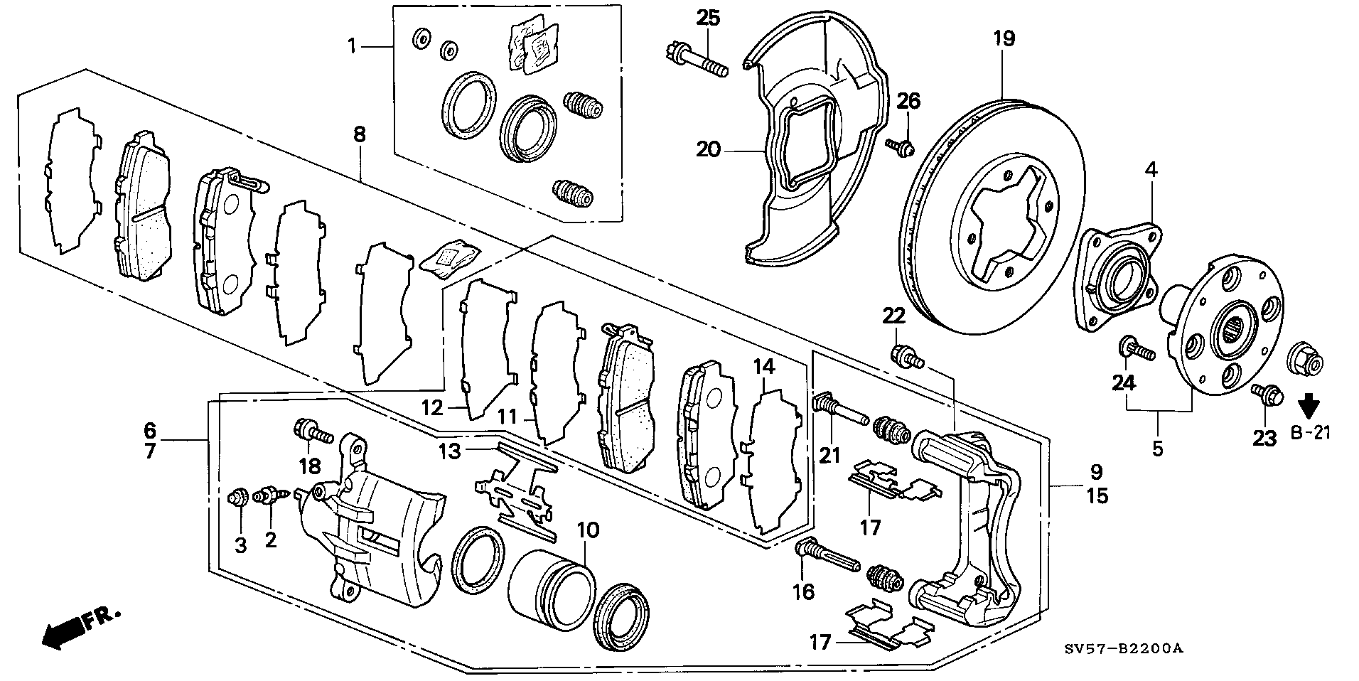 Honda 45210SM5G51 - Гальмівний супорт autozip.com.ua