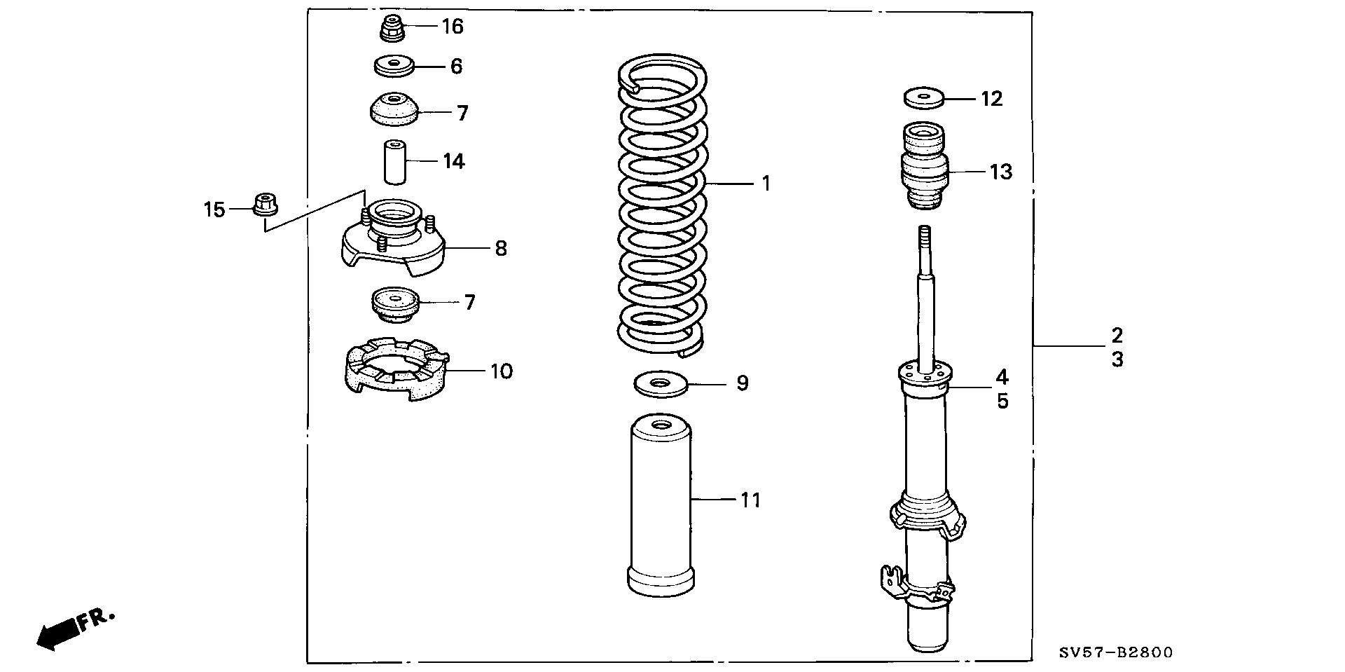 Honda 51722-SL4-003 - Пилозахисний комплект, амортизатор autozip.com.ua