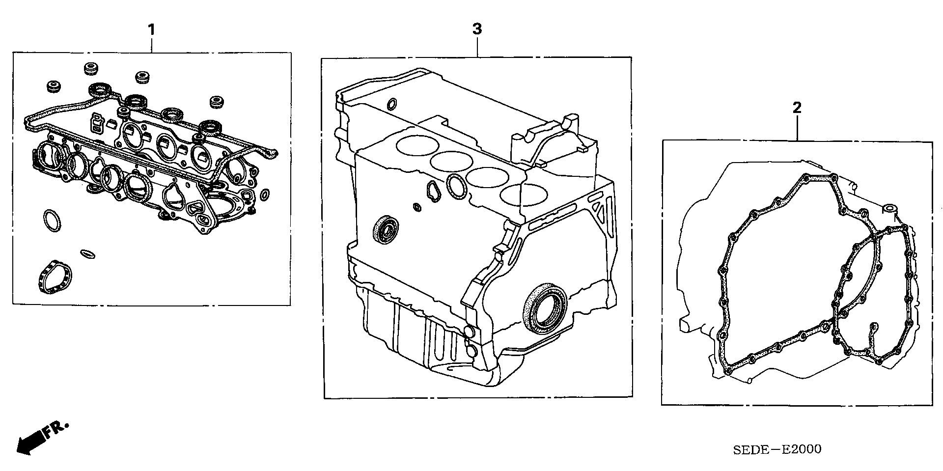 Honda 06114-RBA-010 - Комплект прокладок, блок-картер двигуна autozip.com.ua