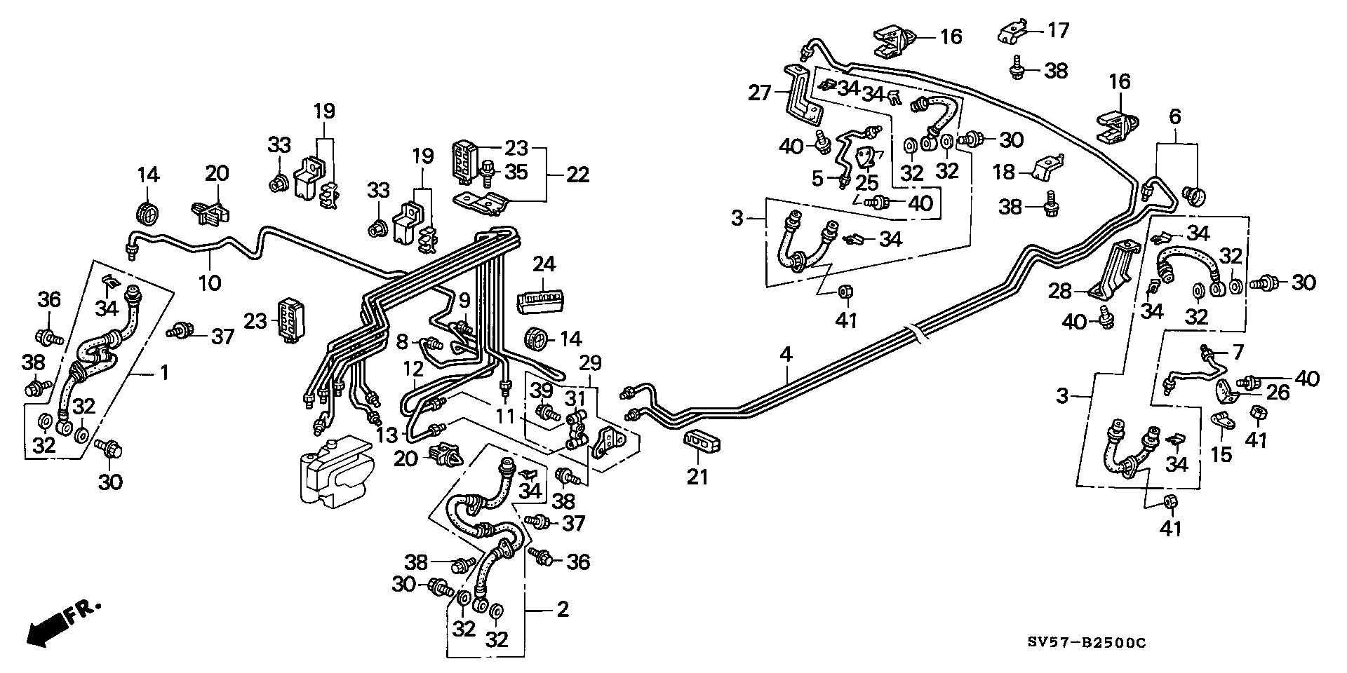 Honda 01466-SW3-J00 - Гальмівний шланг autozip.com.ua