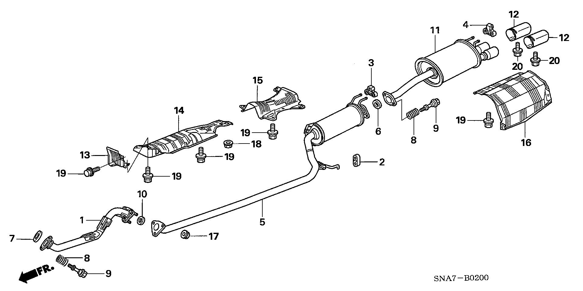 ACURA 18303-SM4-020 - GASKET, SILENCER autozip.com.ua