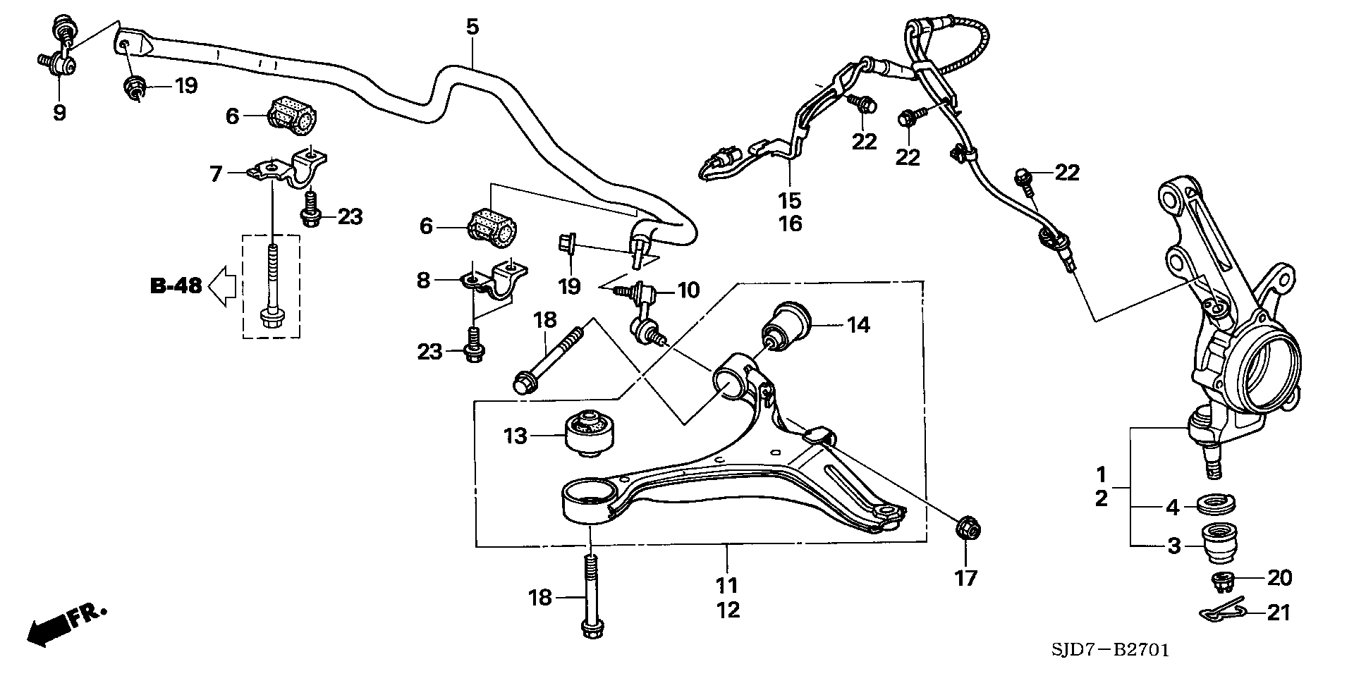 ACURA 51320-S5A-003 - Тяга / стійка, стабілізатор autozip.com.ua