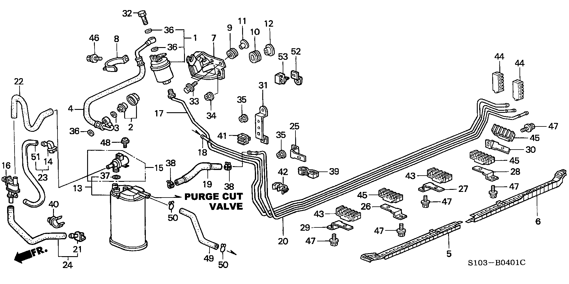 Honda 16010-ST5-933 - Паливний фільтр autozip.com.ua