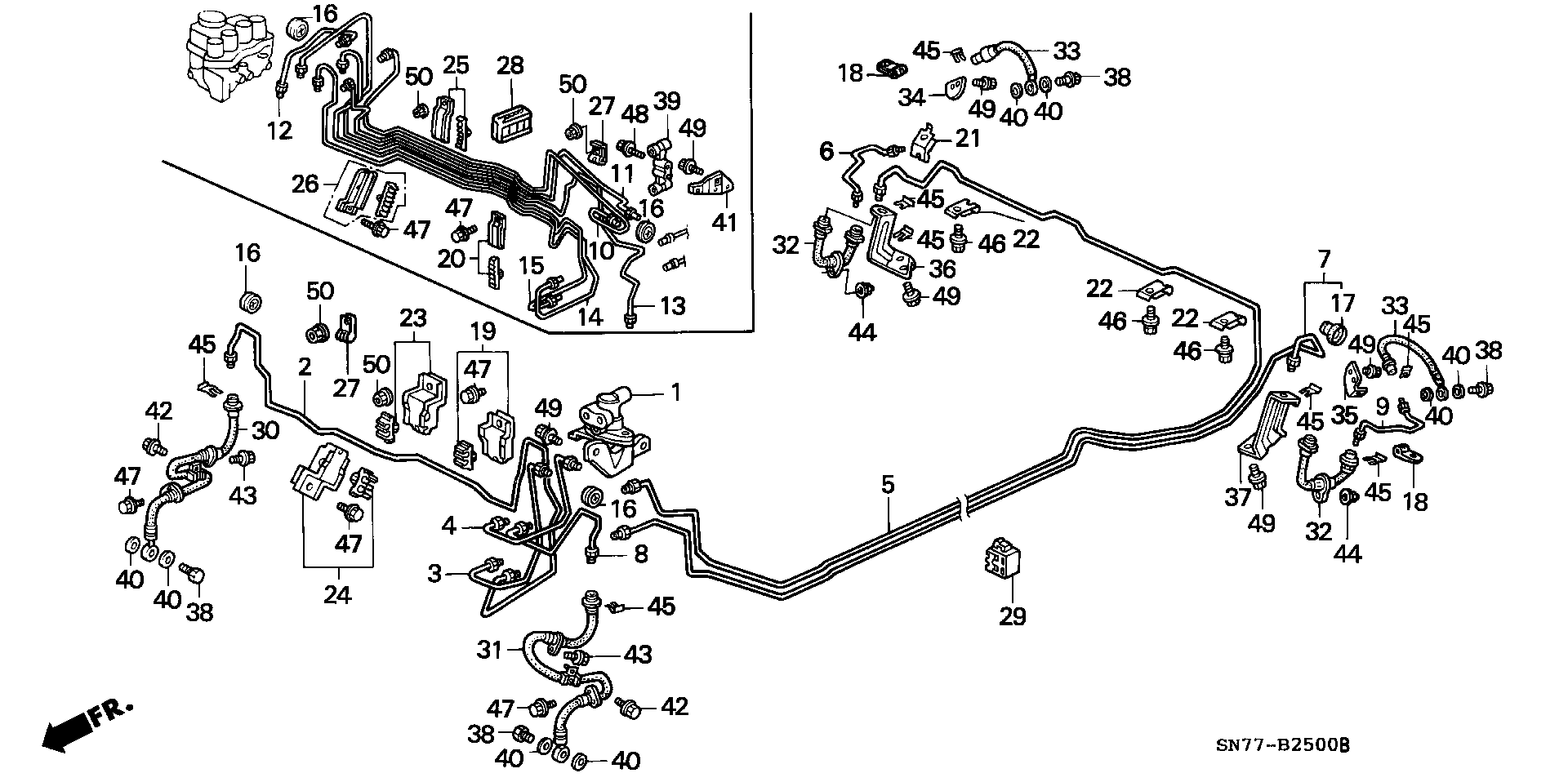 Honda 46410-SM4-013 - Гальмівний шланг autozip.com.ua