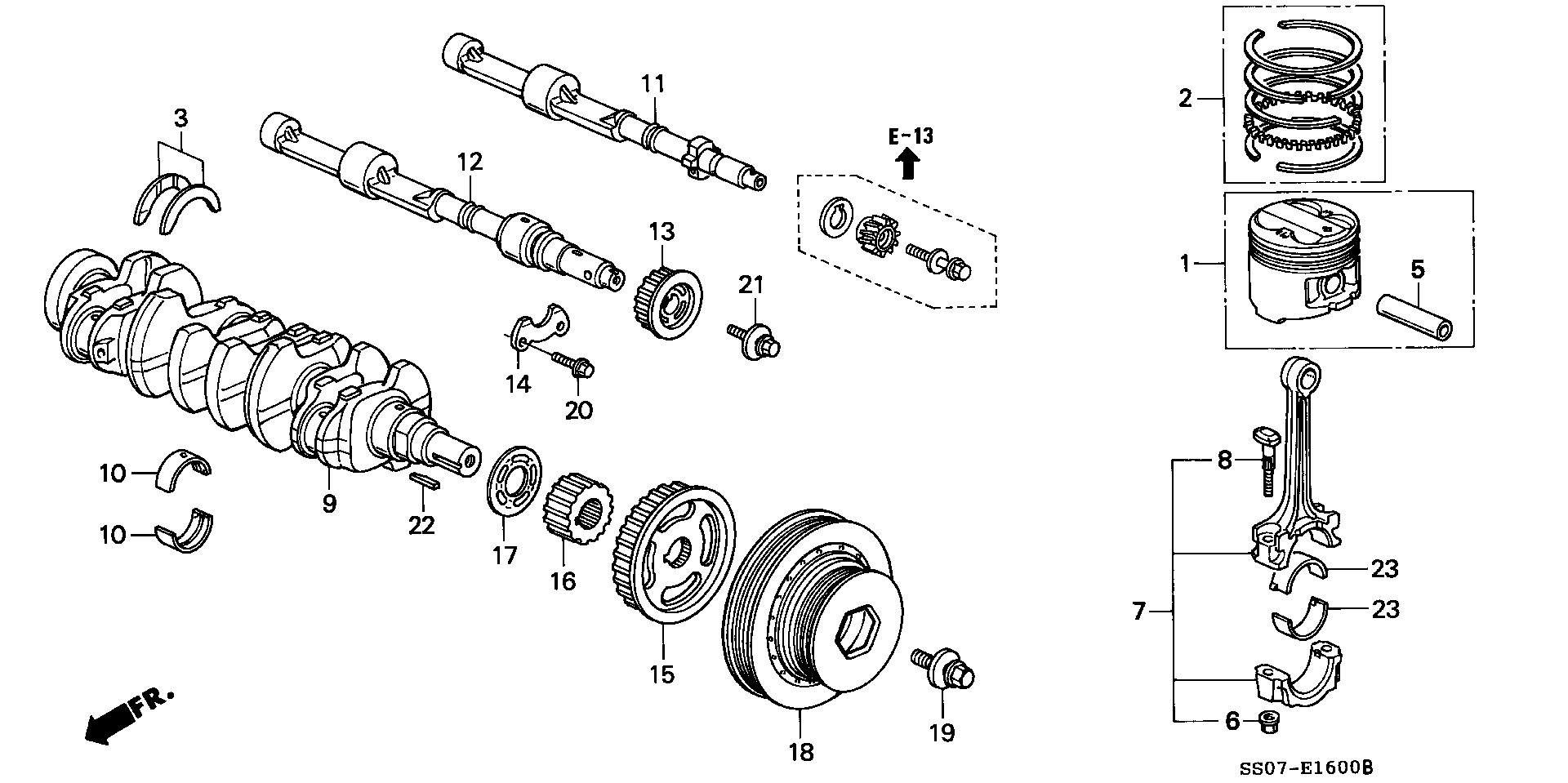 Honda 13621-PT0-003 - Ремінний шків, колінчастий вал autozip.com.ua