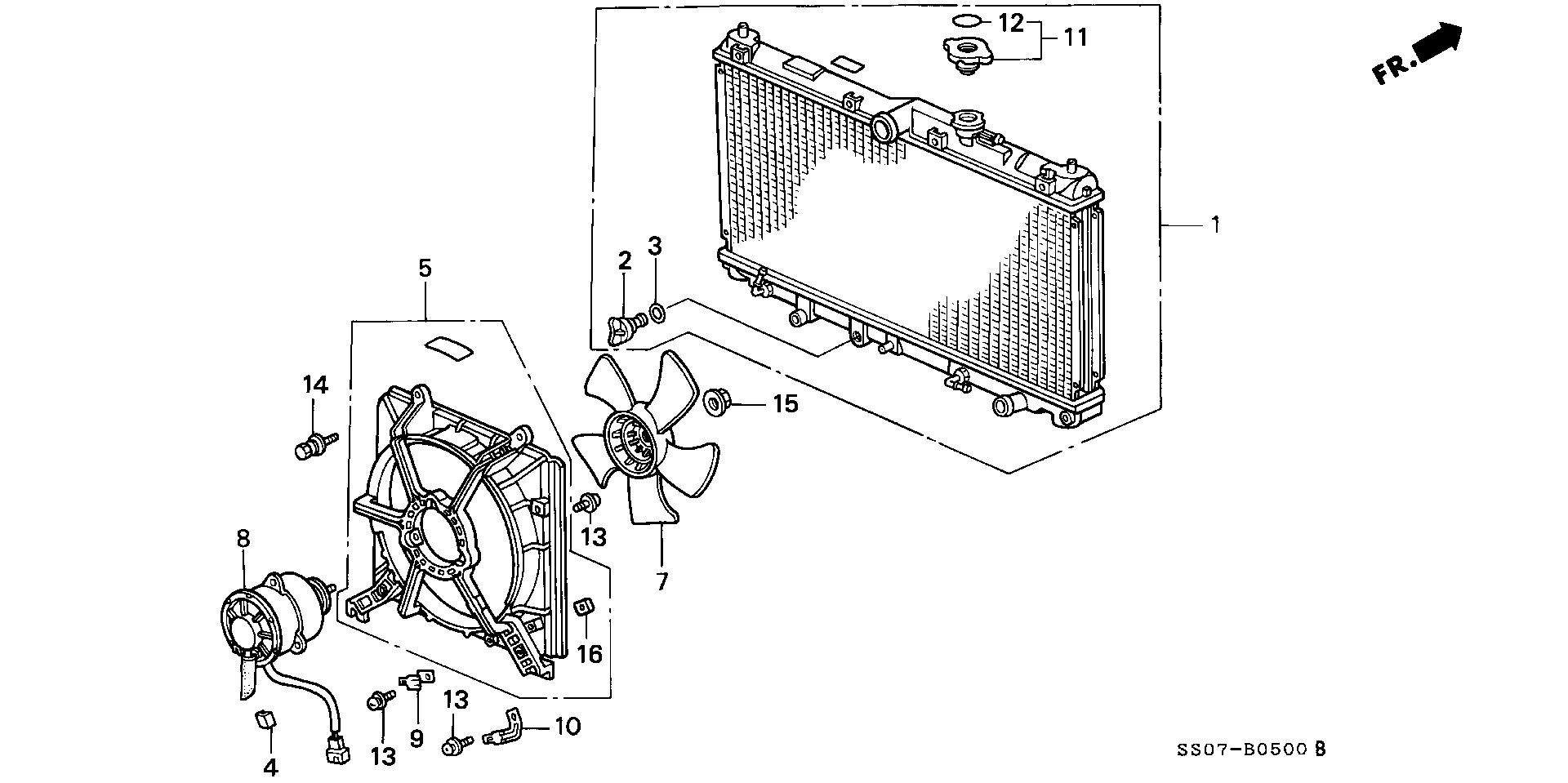 Honda 19 010 PT0 013 - Радіатор, охолодження двигуна autozip.com.ua