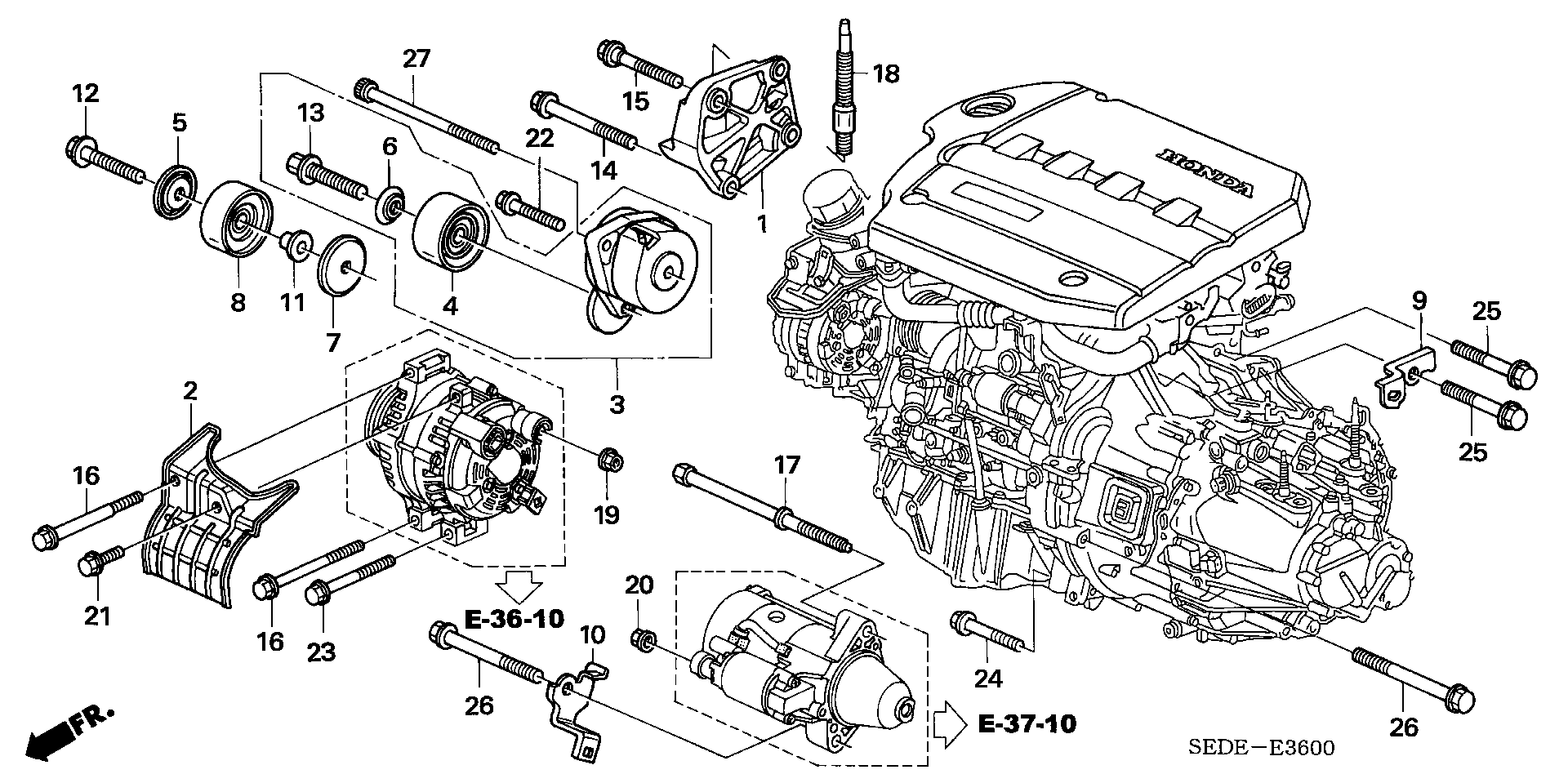 Mitsubishi 31180-RBD-E01 - Натяжна ролик, ремінь ГРМ autozip.com.ua