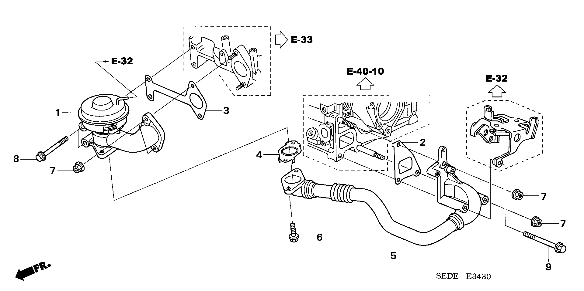 Honda 18715-RSR-E01 - GASKET, EGR VALVE autozip.com.ua