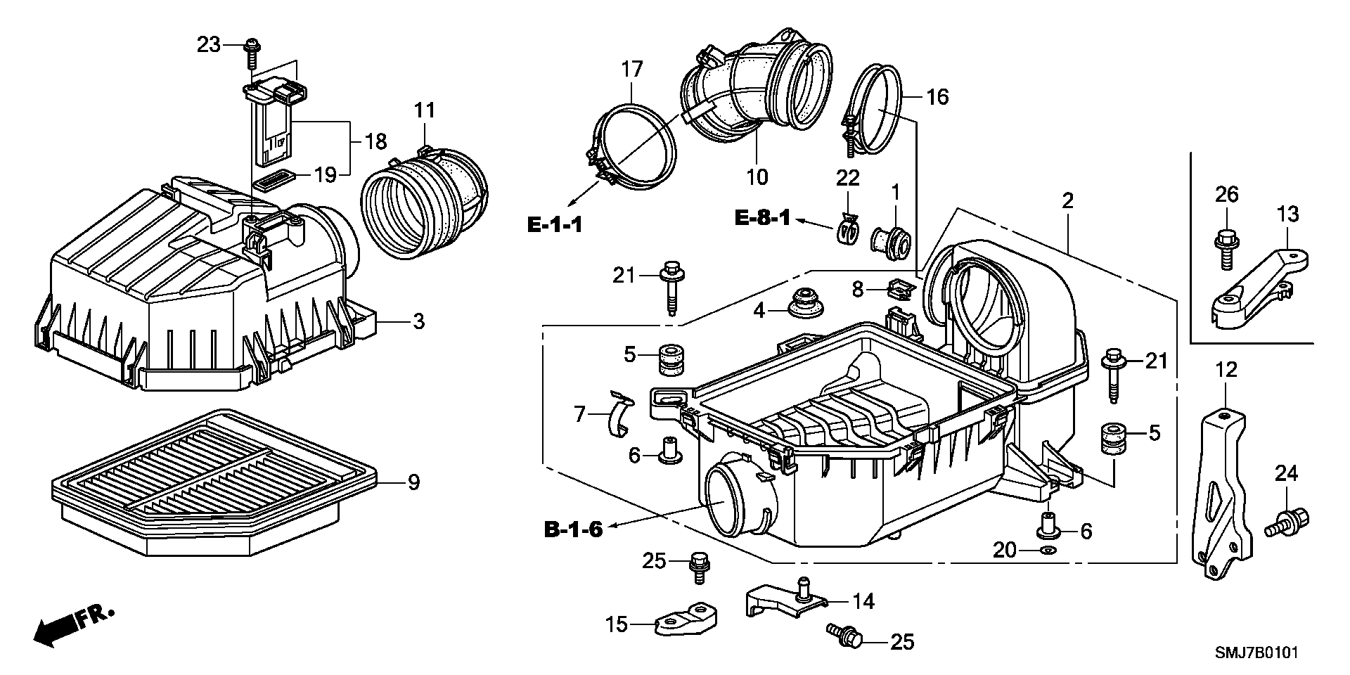 Honda 17220-RNA-A00 - Повітряний фільтр autozip.com.ua