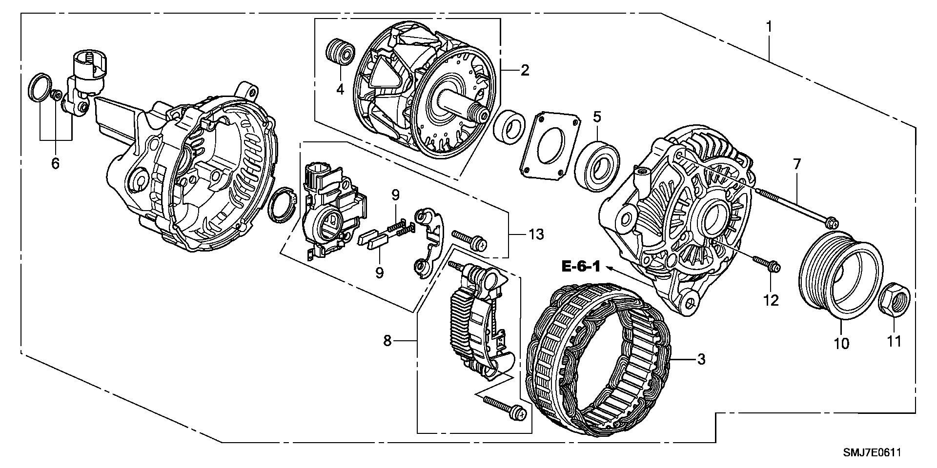 Suzuki 31100-RNA-A01 - Генератор autozip.com.ua