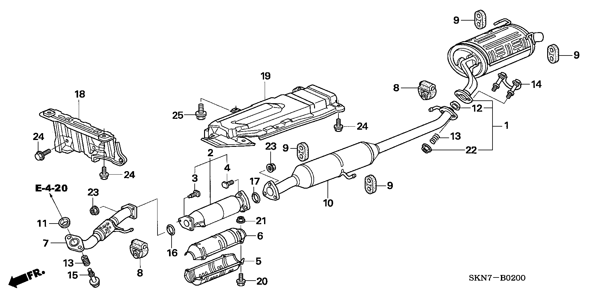 Honda 90212-671-005 - Гайка, випускний колектор autozip.com.ua