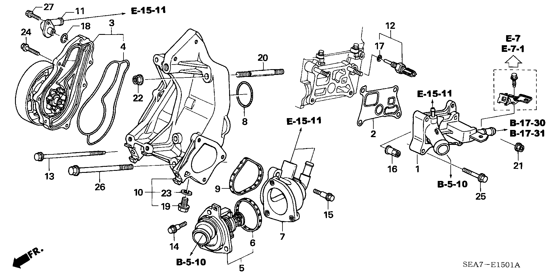 Honda 19200-RBC-003 - Водяний насос autozip.com.ua