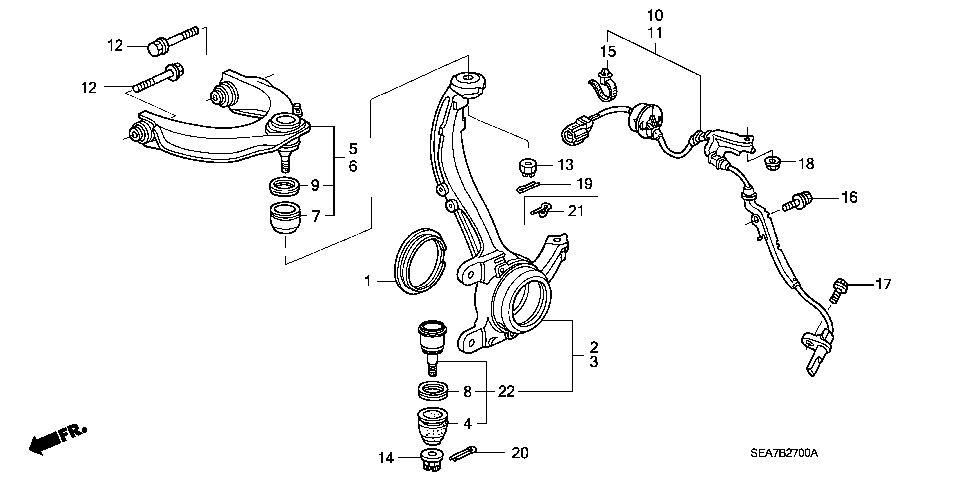 HONDA (GAC) 57450-SDC-013 - Датчик ABS, частота обертання колеса autozip.com.ua