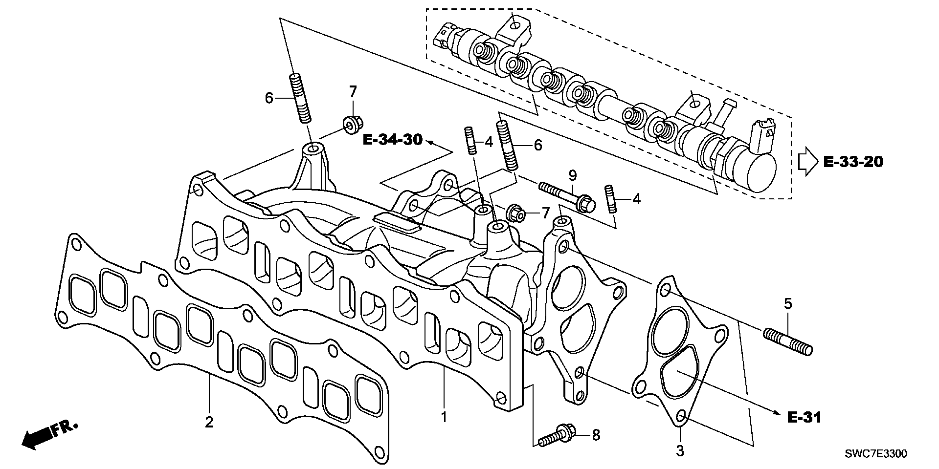 Honda 17105-RL0-G01 - Прокладка, впускний колектор autozip.com.ua