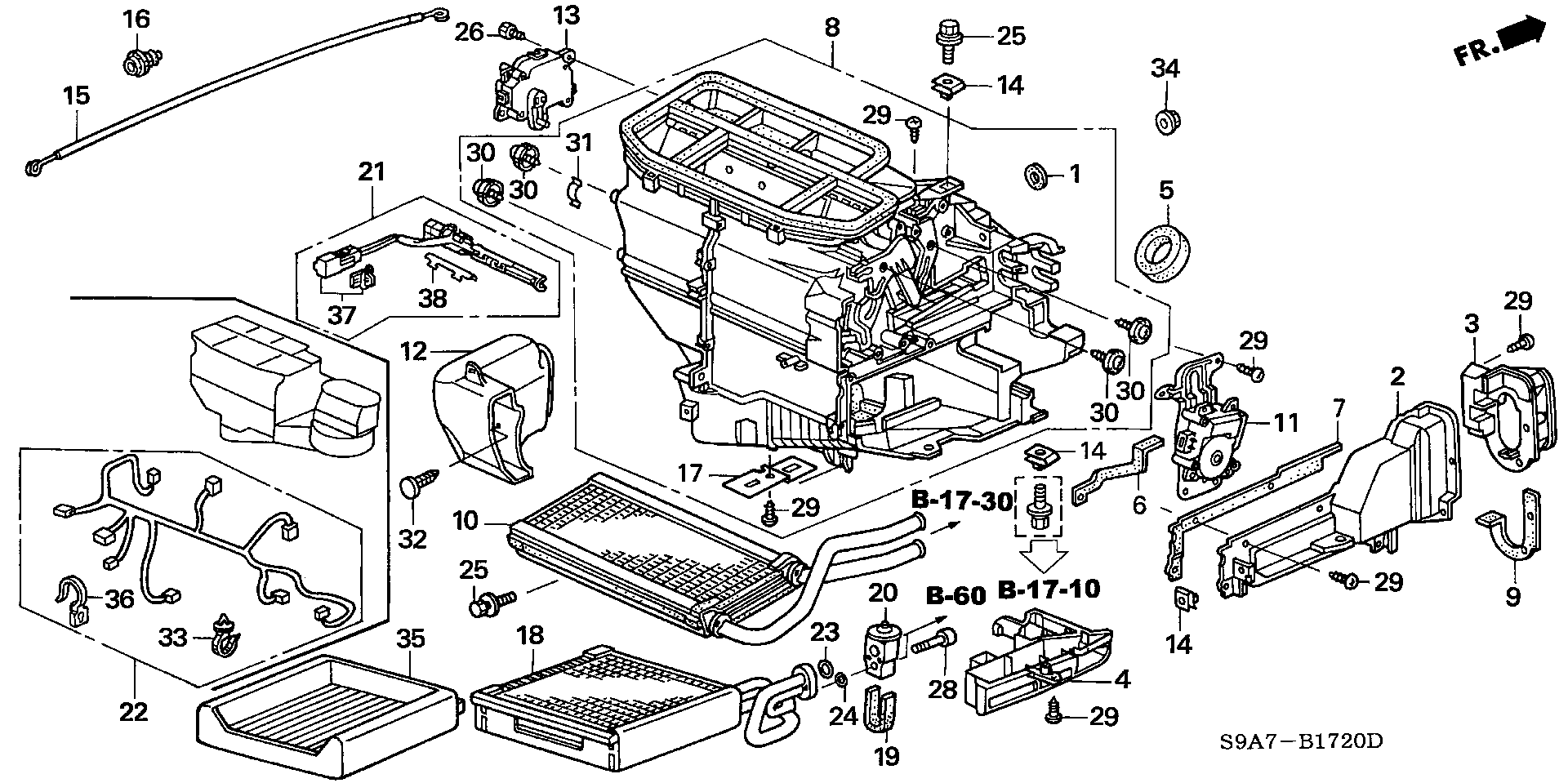 Honda 79110SCAA01 - CORE SUB ASSY., HEATER autozip.com.ua