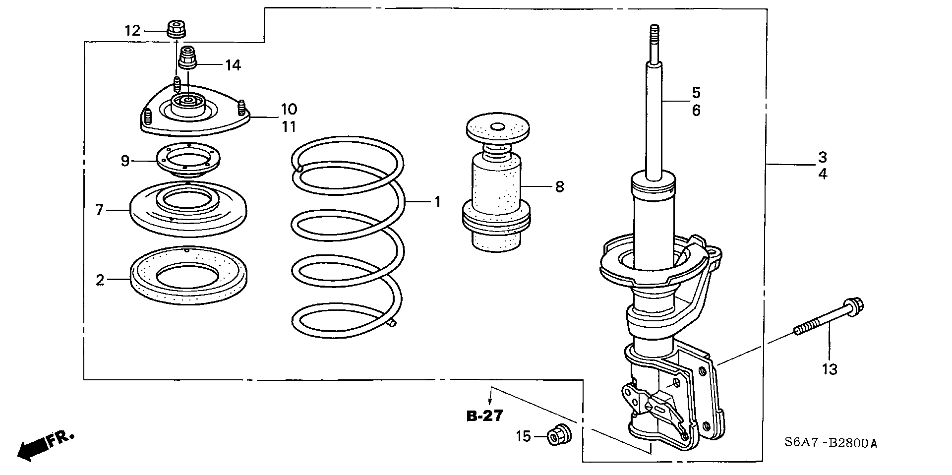 Honda 51920S6A014 - Опора стійки амортизатора, подушка autozip.com.ua