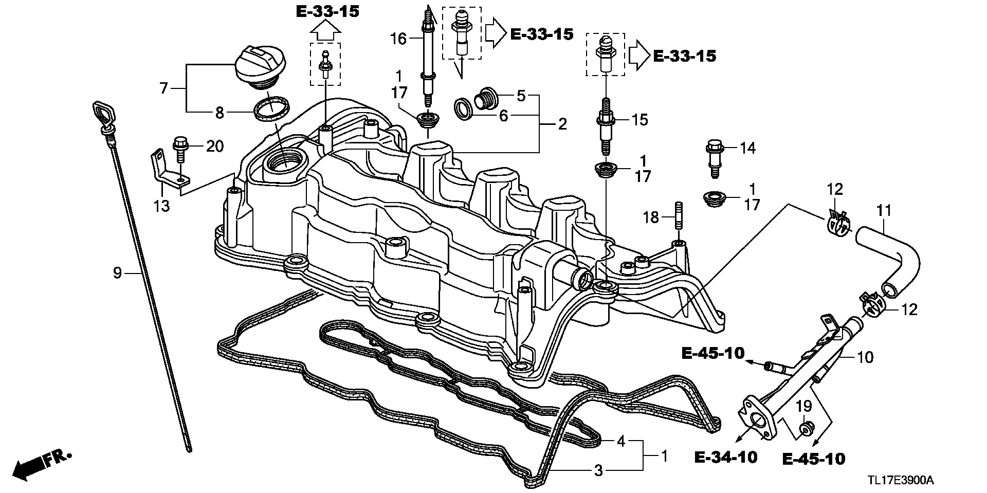 Honda 12030-RL0-G00 - Комплект прокладок, кришка головки циліндра autozip.com.ua