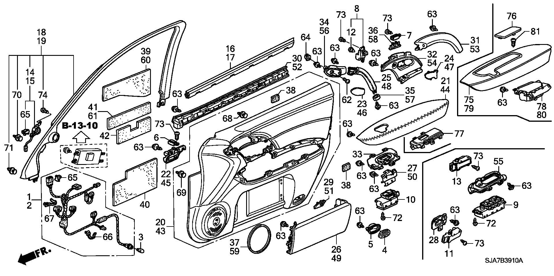 Honda 91560S9AA01 - Зажим, молдинг / захисна накладка autozip.com.ua