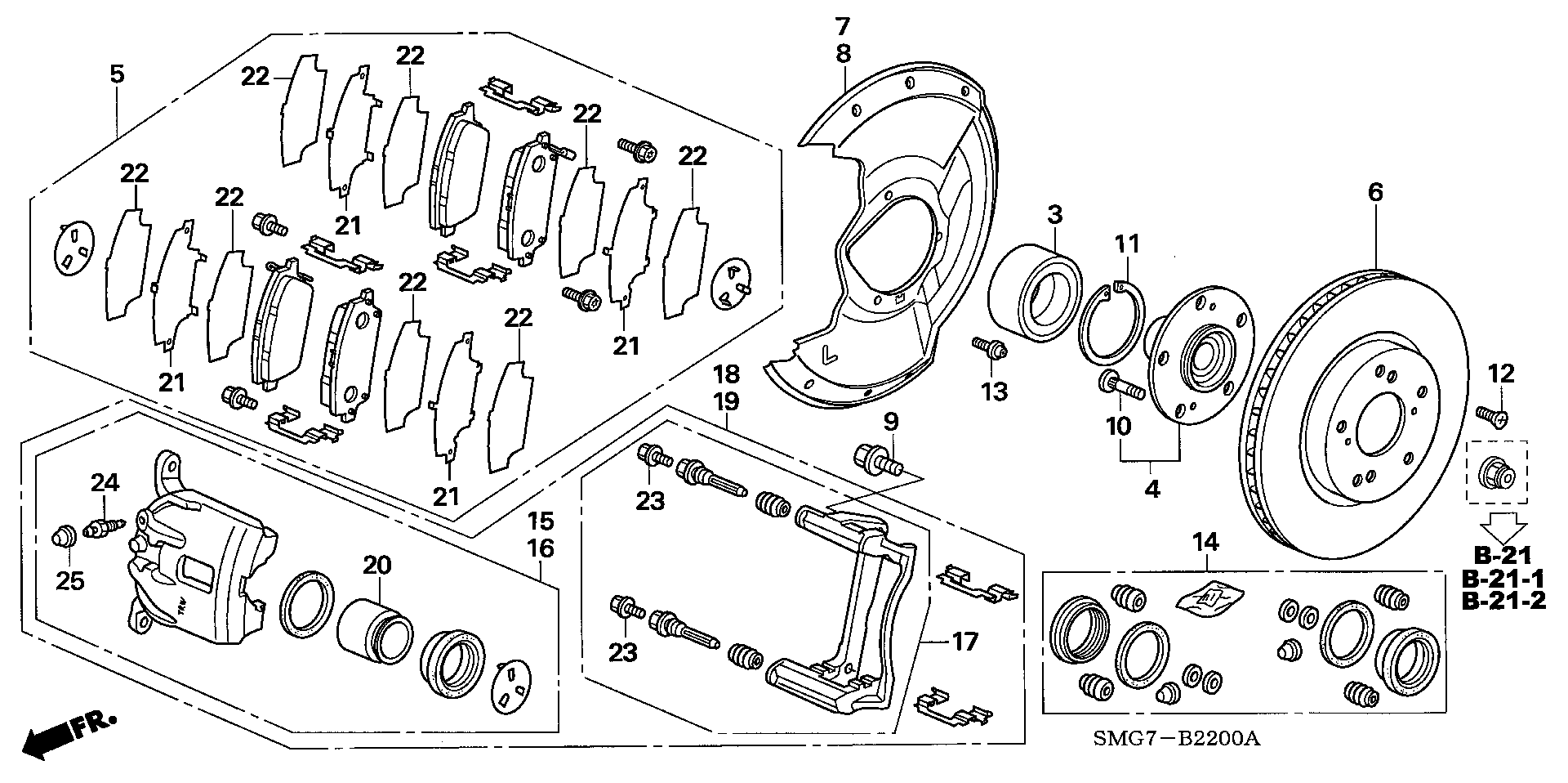 Honda 45019-SMG-E01 - Гальмівний супорт autozip.com.ua