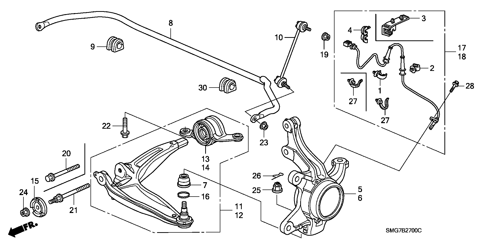 KIA 51320SMGE01 - Кутовий шарнір, поздовжня рульова тяга autozip.com.ua