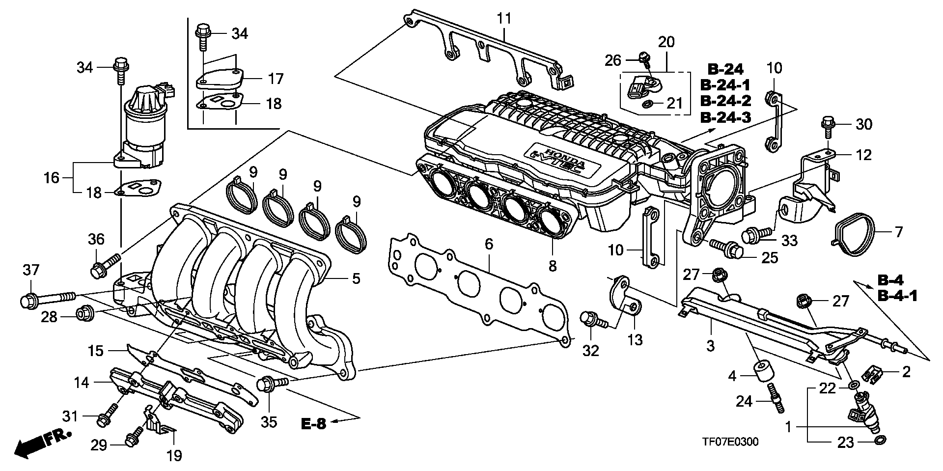 Honda 18715-PB2-000 - Прокладка autozip.com.ua