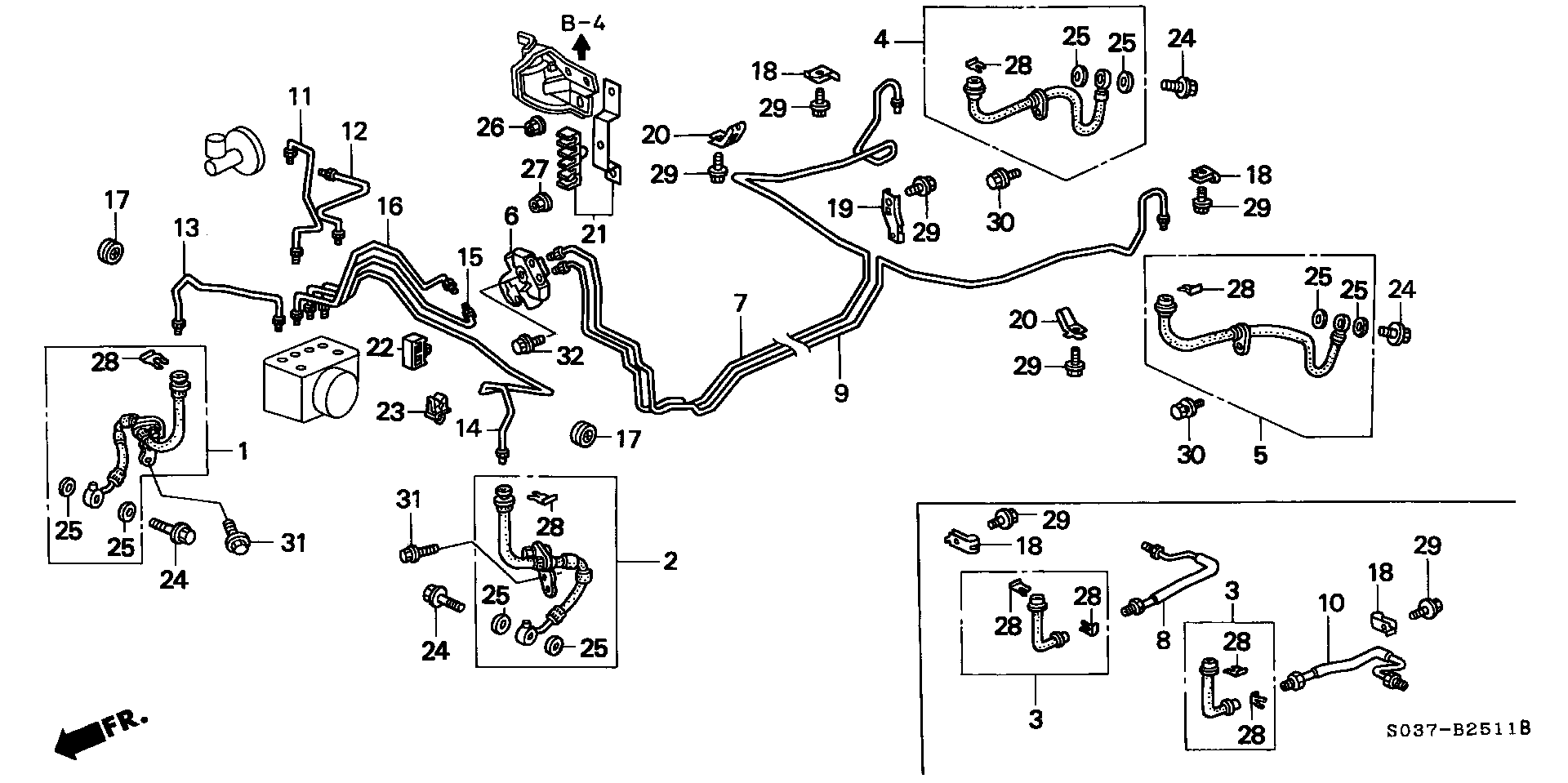 Honda 01465-S04-J01 - Гальмівний шланг autozip.com.ua