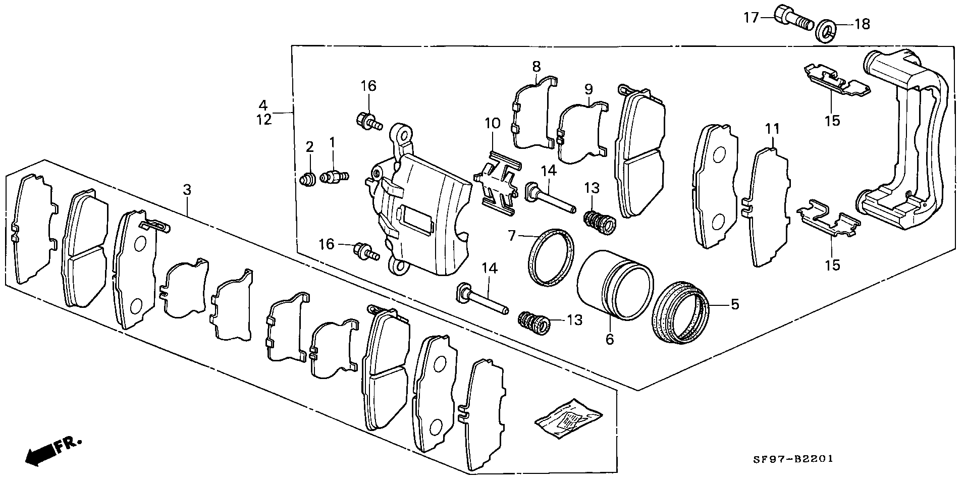 Honda 45230SE0G12 - Гальмівний супорт autozip.com.ua