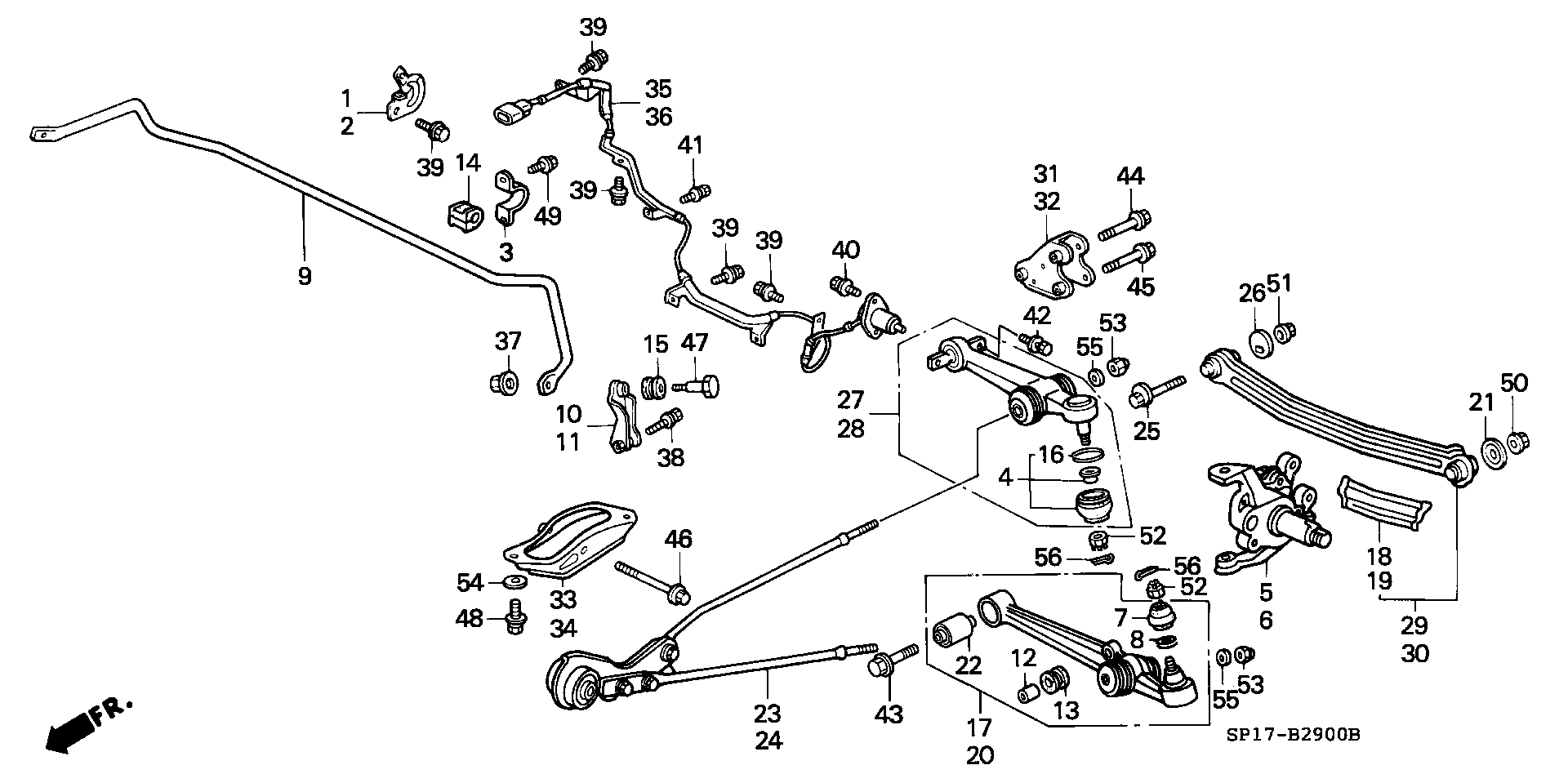 Honda 52390-SP0-013 - Важіль незалежної підвіски колеса autozip.com.ua