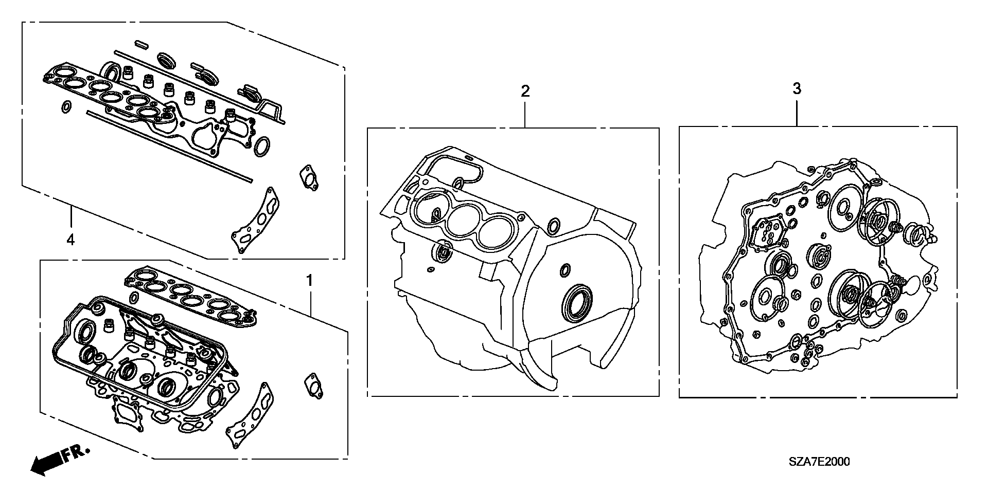 Honda 06120-R70-A00 - GASKET KIT, RR. CYLINDER HEAD autozip.com.ua