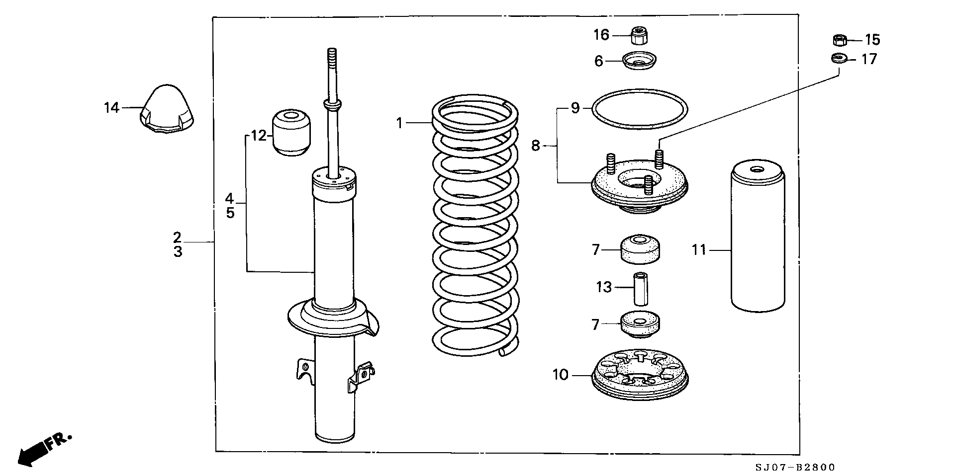 Honda 51631-SB0-004 - Опора стійки амортизатора, подушка autozip.com.ua