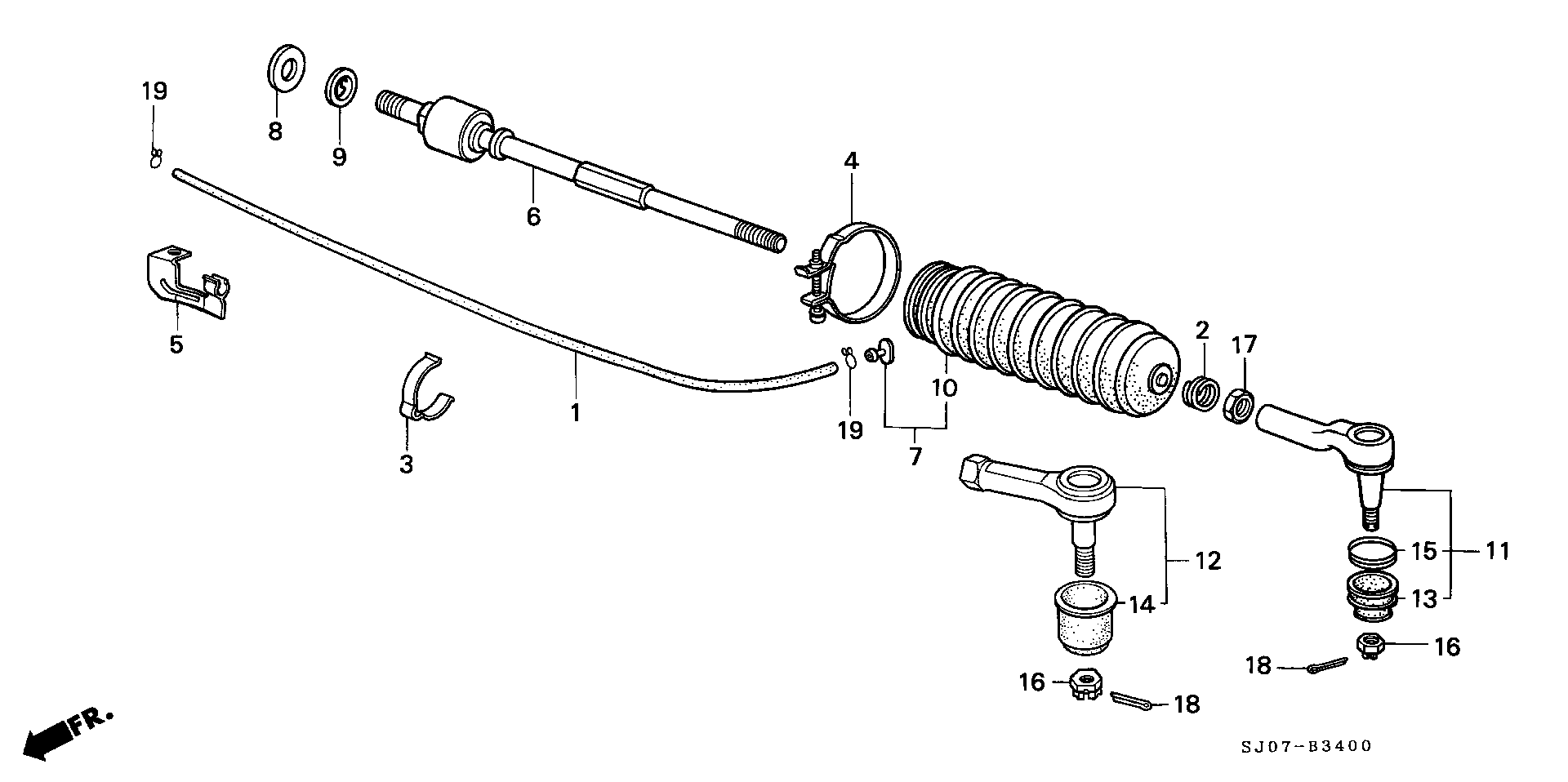 ISUZU 53540679004 - Наконечник рульової тяги, кульовий шарнір autozip.com.ua