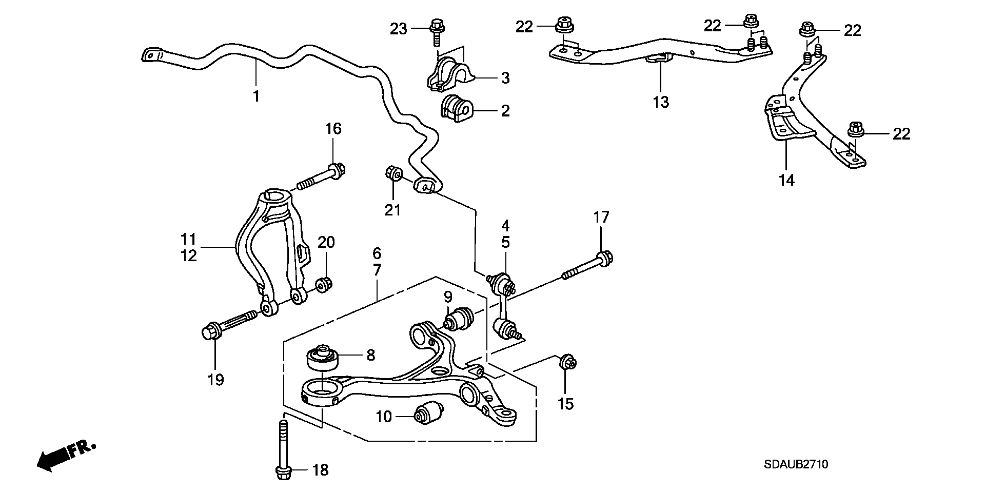 ACURA 51321SDAA05 - Тяга / стійка, стабілізатор autozip.com.ua