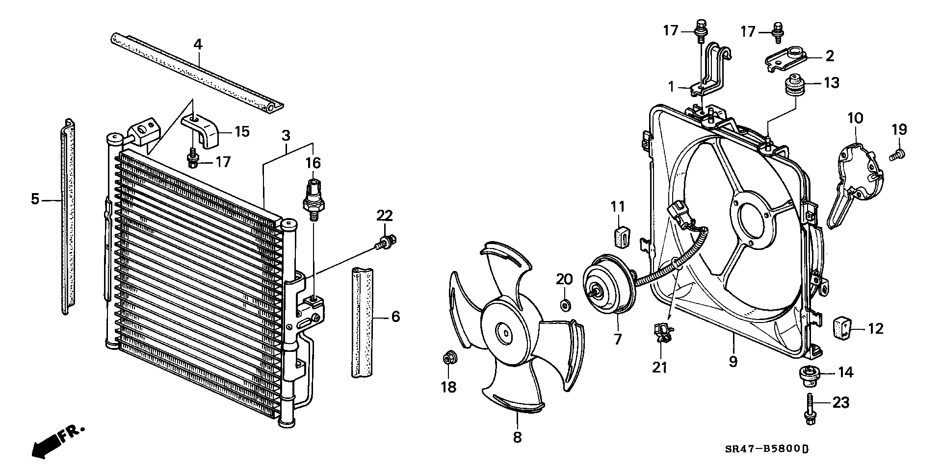 Honda 80 110 SR3 023 - Конденсатор, кондиціонер autozip.com.ua