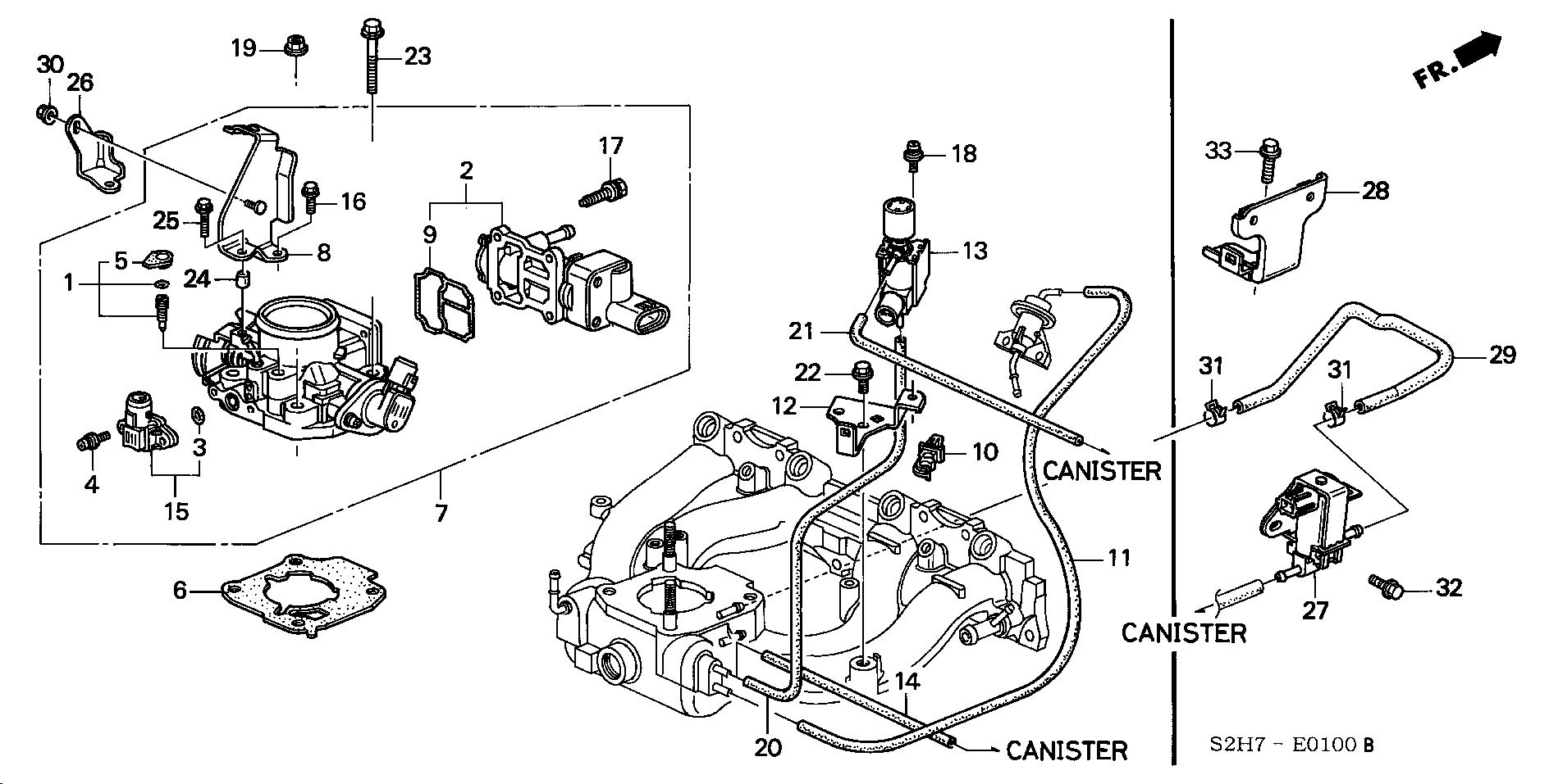 Honda 16022-P2A-J01 - Поворотна заслінка, підведення повітря autozip.com.ua