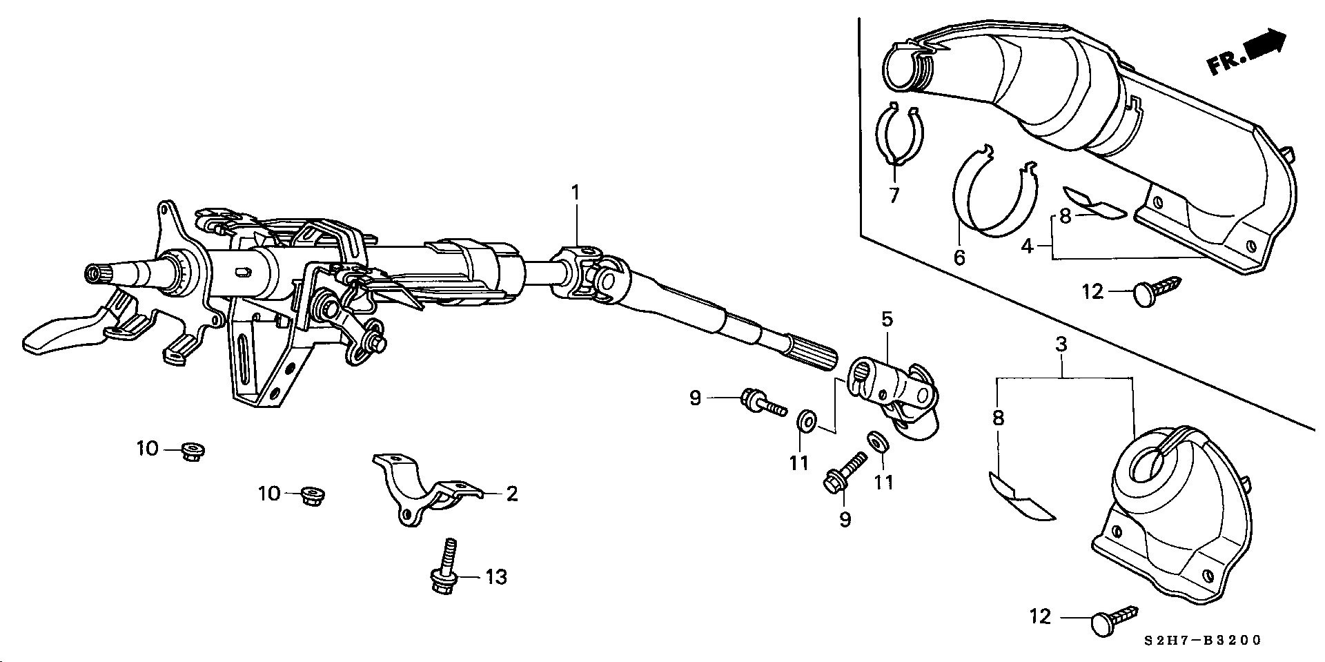 Honda 53323-S50-003 - Шарнір, поздовжній вал autozip.com.ua