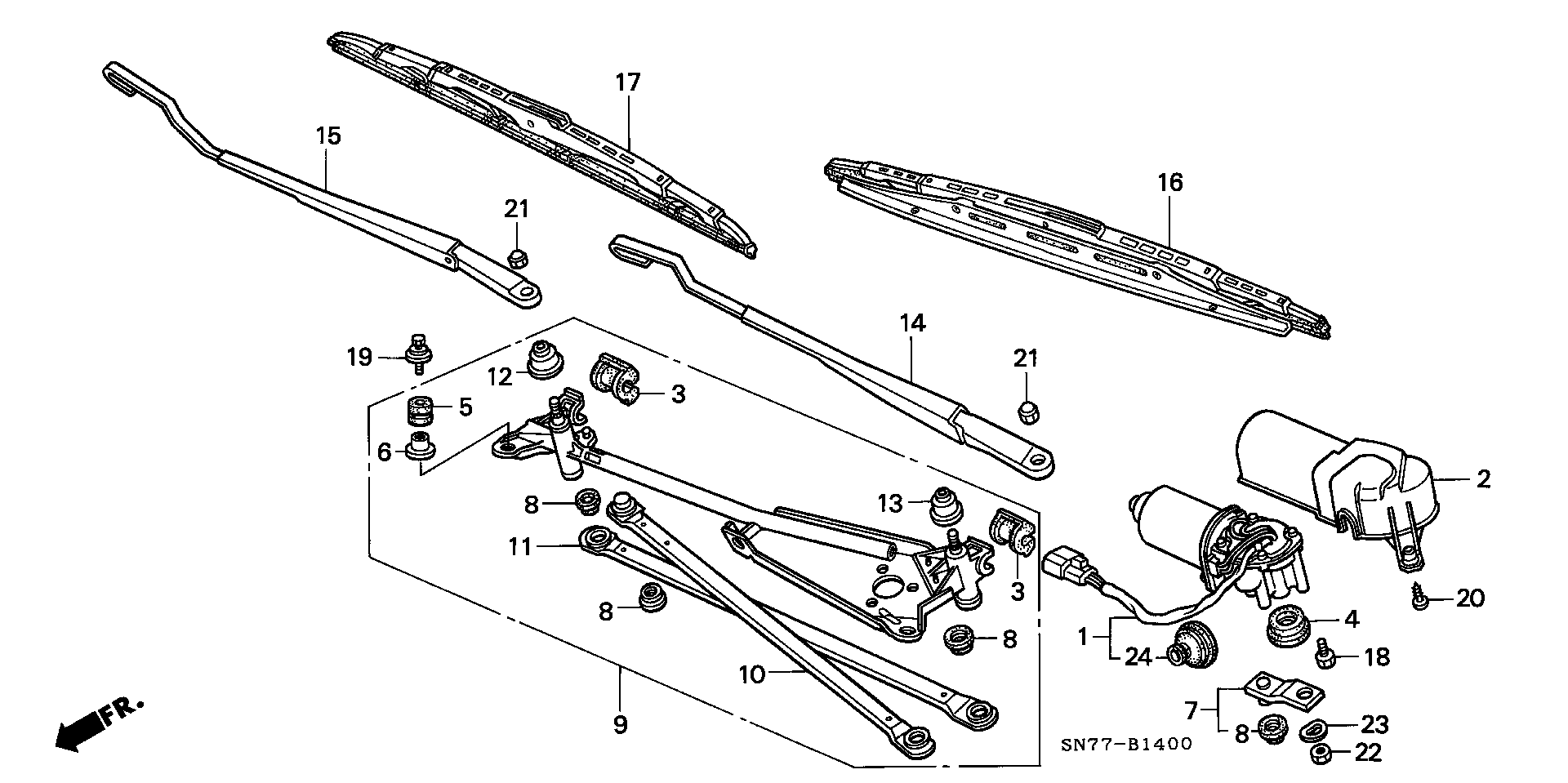 Honda 76620SN7G05 - Щітка склоочисника autozip.com.ua