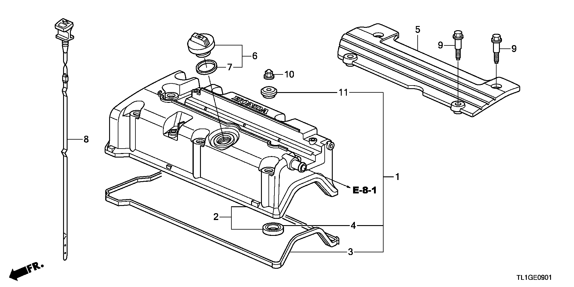 Honda 12341R40A00 - Комплект прокладок, кришка головки циліндра autozip.com.ua