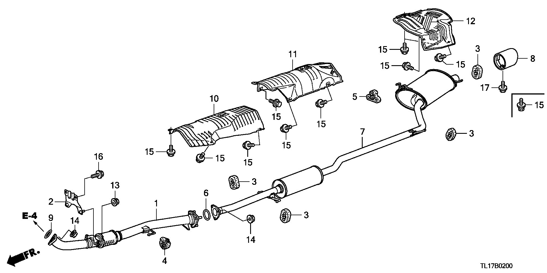 Honda 18393SS0J30 - Кільце ущільнювача, труба вихлопного газу autozip.com.ua